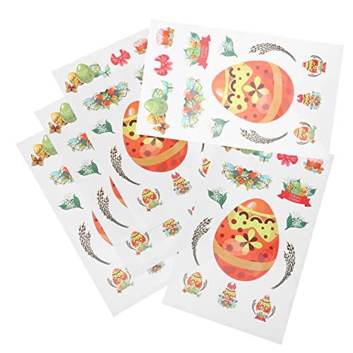Toyvian 10 Bögen Osteraufkleber Eieraufkleber Zum Geburtstag Aufkleber Zum Basteln Sticker Zum Basteln Scrapbooking Aufkleber Basteln Aufkleber Fensteraufkleber Kunststoff Bunt von Toyvian