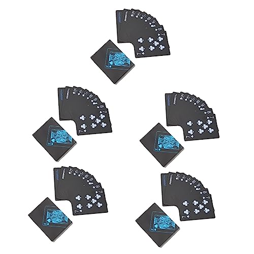 Toyvian 10 Kisten königliche Plastikkarten Spielkarneval Kartenspielen Tally Ho Spielkarten Campingzubehör Brettspiele-Geschenk Pokerspielzeug tragbar Schachbrett Unterhaltungskarte von Toyvian