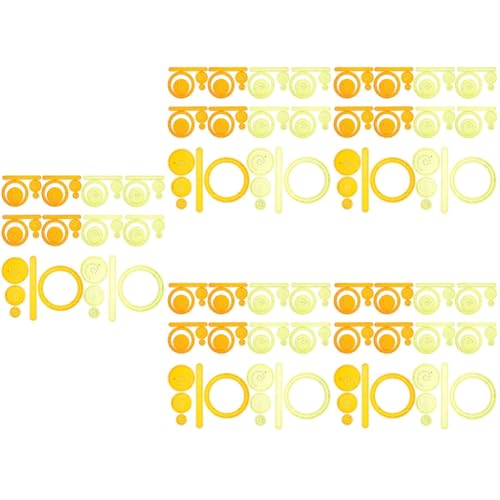 Toyvian 10 Sätze DIY Zeichenwerkzeug Multifunktionales Lineal Präzisionslineal Zeichenlineal-Werkzeug Trainingslineal-Spielzeug Spiralförmiges Zeichenwerkzeug Pp Spiral- Kind Herrscher von Toyvian