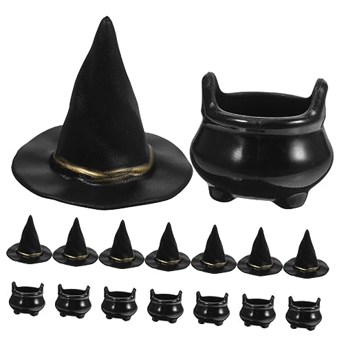 Toyvian 10 Sätze Halloween-hexenhut Deckel Figuren Miniatur-puppenhut Hängende Hexenhüte Kessel Bausatz Halloween Wasserkocher Eimer Korb Fee Miniaturen Geist Plastik Black Toyvian 10 Sätze Halloween-hexenhut Deckel Figuren Miniatur-puppenhut Hängende Hexenhüte Kessel Bausatz Halloween Wasserkocher Eimer Korb Fee Miniaturen Geist Plastik Black von Toyvian