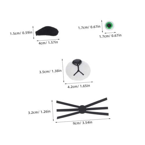 Toyvian 10 Sätze Plüsch Hund DIY Zubehör Weiche Sicherheitsnase Mund Bart Augen Ohren für Kuscheltiere Bastelbedarf Geeignet für Puppen Häkeltiere Kinderhandwerk von Toyvian