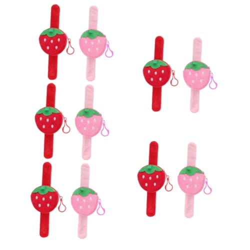 Toyvian Spielzeug Für Kleinkinder 10 Stk Pop-Ring-Armband Geschenke für Kleinkinder Frucht-Plüsch-Slap-Armbänder Kinderspielzeug Spielzeuge Fruchtarmbänder für Kinder Schlagbänder Obst von Toyvian