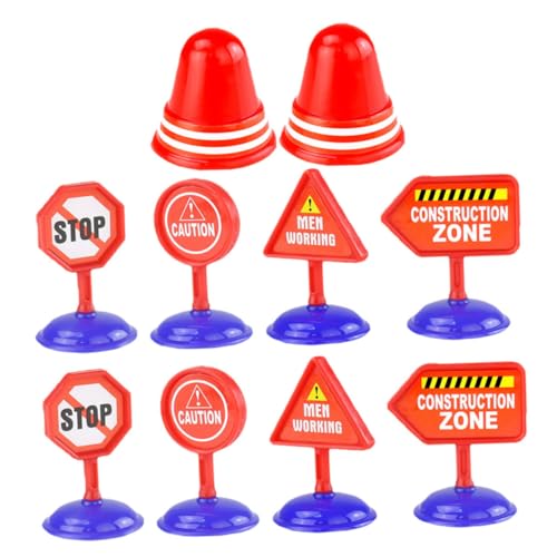 Toyvian 10 Stück Ampelzeichen Lichter Ampeln für klein verkehrszeichen verkehrszeichen Spiel-Straßensperren-Schild Verkehrszeichenmodelle Plastik von Toyvian