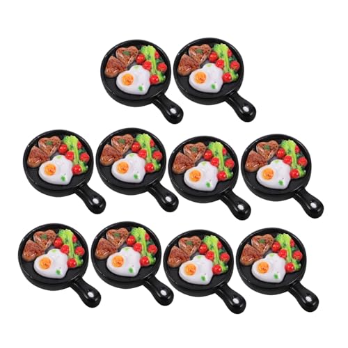 Toyvian Make It Mini Food – 10 Miniatur-bratpfannen Und Eier Frühstücksspielzeug Für Puppenhausspiele Und Simulationen Toyvian Make It Mini Food – 10 Miniatur-bratpfannen Und Eier Frühstücksspielzeug Für Puppenhausspiele Und Simulationen von Toyvian
