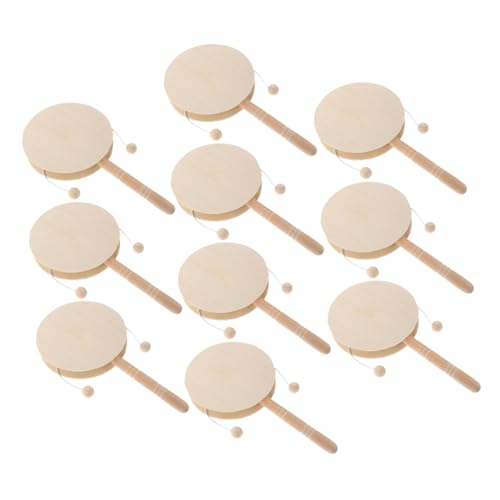 Toyvian 10 Stück DIY Kinderhandtrommel für Kreative Bastelprojekte für Gruppenaktivitäten Kunstunterricht und Musikalische von Toyvian