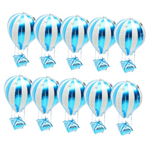 Toyvian 10 Stück Geburtstag Ballons Partydekorationen Blau luftballons Aluminium -Filmballons Blue Toyvian 10 Stück Geburtstag Ballons Partydekorationen Blau luftballons Aluminium -Filmballons Blue von Toyvian