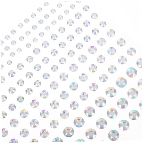 Toyvian 10 Stück Glänzende Aufkleber Flache Rückseite Glitzernde Bling Aufkleber Zum Basteln Selbstklebende Augenjuwelen Strasssteine von Toyvian