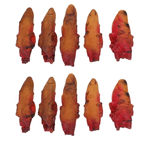 Toyvian 10 Stück Halloween Blutige Fake Finger Requisiten für Gruseldekoration für Halloween Partys Geisterhäuser und Scherze von Toyvian