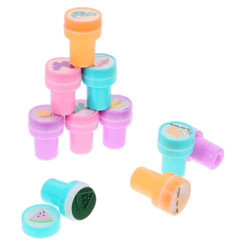 Toyvian 10 Stück Kinderstempel Stempel für Stufenstempel blumenstempel bastelmaterial Silvester Stempel Kinderparty Gefälligkeiten Briefmarken Mini-Stempel PVC von Toyvian