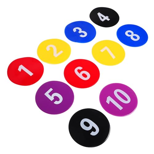 Toyvian 10 Stück Logo Matte Fußball Yard Markierungen Bodenmarkierungen Bodenpunkte Punktmarkierungen Klassenzimmer Teppichpunkte Mit Zahlen Stehpunkte Fußball von Toyvian
