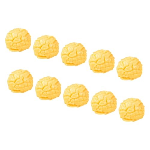 Toyvian 10 Stück Maiskernmodell Miniatur-puppenhaus-bausatz Karamell Konfetti Künstlich Popcorn Handyhülle- Handwerkliche Verzierung Restaurant-Requisite PVC Golden von Toyvian