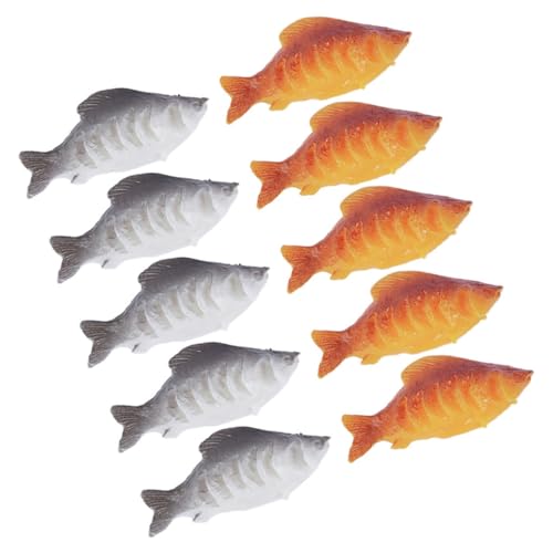 Toyvian 10 Stück Mini-Fisch-modellspielzeug – Miniaturen Für Kreatives Spielen Und Dekorieren von Toyvian