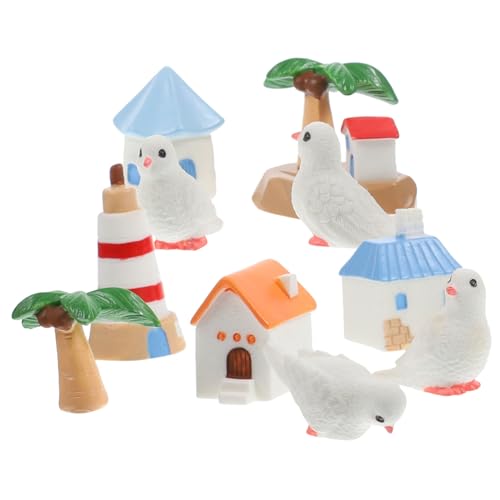 Toyvian 10 Stück Mini Stranddekorationen für DIY Mikrolandschaften Lebensechte Miniatur Strandhäuser und Vielseitige Mini Beach Accessories für Puppenhaus und Sandkasten von Toyvian