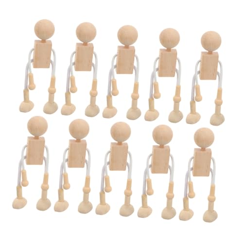Toyvian 10 Stück Peg-Puppen holzfiguren holzspielzeug interaktives sensorisches Roboter Menschen Figuren Peg People hölzern DIY-Graffiti- Toyvian 10 Stück Peg-Puppen holzfiguren holzspielzeug interaktives sensorisches Roboter Menschen Figuren Peg People hölzern DIY-Graffiti- von Toyvian