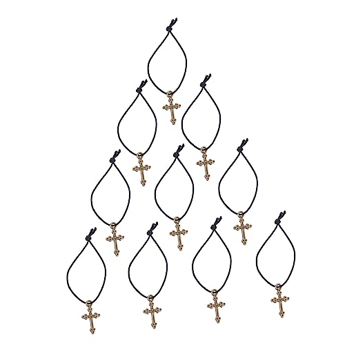 Toyvian 10 Stück Puppe Verkleiden Sich Halskette Weiß Kind Kreuz Halskette Frauen Charme Gold Reiz Halskette Anziehen Dekorative Halskette Puppe Halskette Puppenhalsschmuck Brown Metall von Toyvian