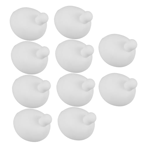 Toyvian 10 Stück Silikon Ersatz Innenbälle für Squeeze Elastische DIY Bubble Doll Zubehör Langlebige Weiße Blasen Einlage für Stressabbau und Kinderspaß von Toyvian