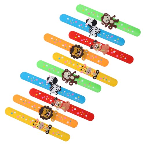 Toyvian 10 Stück Silikon Tier Themen Schnapparmbänder für Kindergeburtstag Jungle Party Partygeschenke Cartoon Handgelenkspielzeug mit Einstellbarem Design Sicher und Langlebig Toyvian 10 Stück Silikon Tier Themen Schnapparmbänder für Kindergeburtstag Jungle Party Partygeschenke Cartoon Handgelenkspielzeug mit Einstellbarem Design Sicher und Langlebig von Toyvian