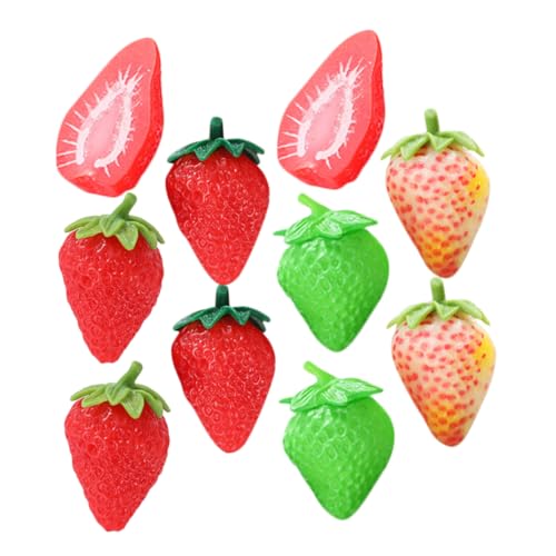 Toyvian 10stücke Künstliche Erdbeeren Dekoration Teiliges Mit Lebensechten Modellen Für Fotografie Basteln Und Heimdekoration Realistische Frucht Requisiten Für Partys Und von Toyvian