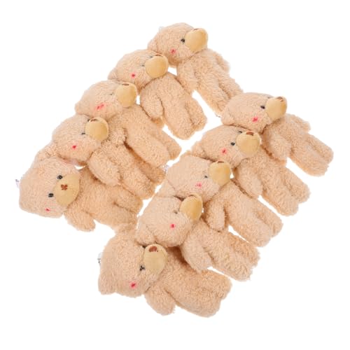Toyvian 10stücke Mini Bär Schlüsselanhänger Aus Plüsch Süßes Stofftier Für Taschen Und Rucksäcke Brauner Blush Bär Mit Perlenkette Für Junge Mädchen Und Erwachsene von Toyvian