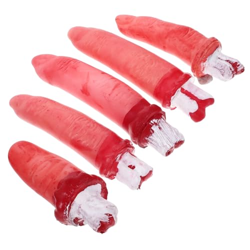 Toyvian 10 Stück Teiliges Abgetrennte Finger Halloween Requisiten Gruselige Kostüm Dekoration für Partys Realistische Blutige Finger für Cosplay und Halloween Events Toyvian 10 Stück Teiliges Abgetrennte Finger Halloween Requisiten Gruselige Kostüm Dekoration für Partys Realistische Blutige Finger für Cosplay und Halloween Events von Toyvian