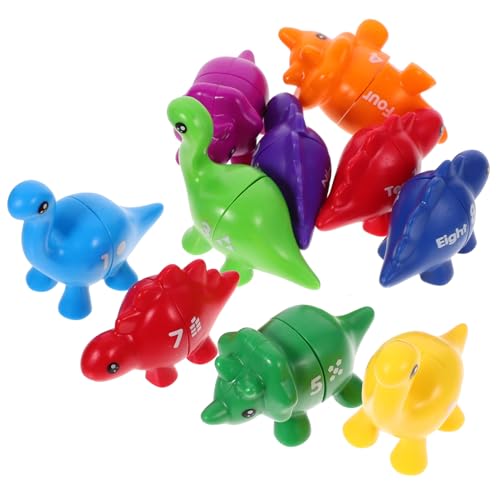 Toyvian 10 Stück Teiliges Dinosaurier Sortierspielzeug aus Robustem Pädagogisches Lernspiel für Kleinkinder Zahlenverständnis Kreativität und Feinmotorischen Fähigkeiten von Toyvian