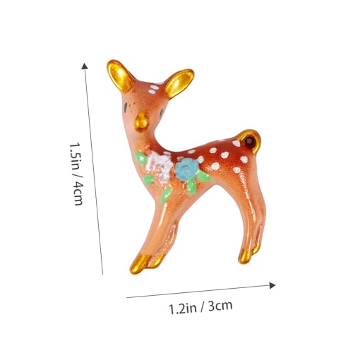 Toyvian 10 Stück Teiliges Hirsch-dekor aus Resin Miniatur Bonsai Ornament Lebendige Micro Landschaftsfigur für Garten DIY Puppenhaus Farbenfrohe Detailreiche Resin Statue von Toyvian