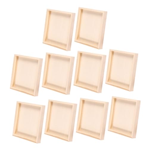 Toyvian 10 Stück Teiliges Holztablett Puzzle Aufbewahrung Tray Organizer aus Robustem Holz für Bausteine Leicht Platzsparend zur Ordentlichen Spielzeuglagerung zu Hause Toyvian 10 Stück Teiliges Holztablett Puzzle Aufbewahrung Tray Organizer aus Robustem Holz für Bausteine Leicht Platzsparend zur Ordentlichen Spielzeuglagerung zu Hause von Toyvian