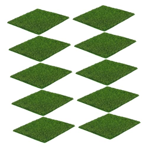 Toyvian 10 Stück Teiliges Künstliches Moosmatten Synthetische Grüne Wanddekoration Realistische Textur Langlebig und Schneidbar für DIY Miniaturgärten und Innenraumgestaltung von Toyvian