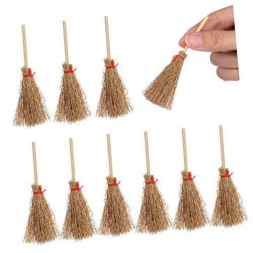 Toyvian 10 Stück Teiliges Mini Besen mit Roter Schnur Kleiner Hexenbesen aus Stroh Halloween Deko Langlebiges Zauberstab Zubehör für Hexen und Zaubererkostüme Toyvian 10 Stück Teiliges Mini Besen mit Roter Schnur Kleiner Hexenbesen aus Stroh Halloween Deko Langlebiges Zauberstab Zubehör für Hexen und Zaubererkostüme von Toyvian