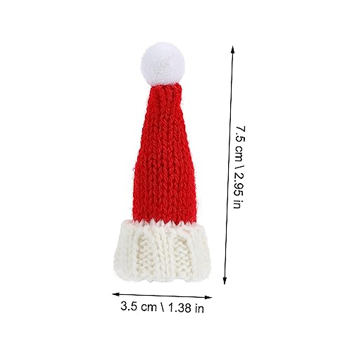 Toyvian 10 Stück Teiliges Mini Weihnachtsmützen mit Gestreiftem Wollschal Weiche Flaschen und Puppendeko für DIY Weihnachtsdekoration Leichte Kompakte Accessoires für Xmas Basteln und von Toyvian