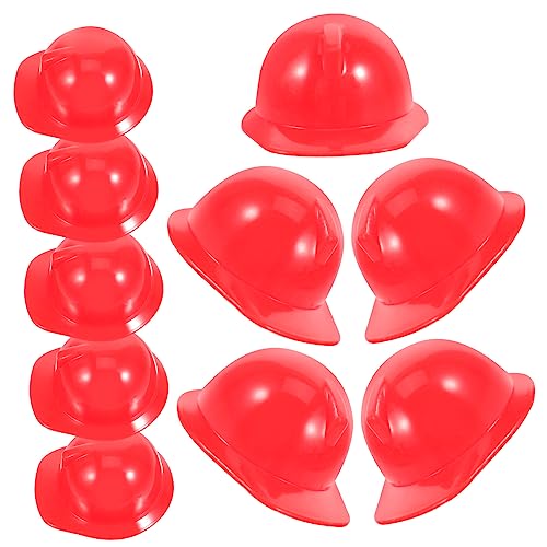 Toyvian 10 Stück Teiliges Miniatur Sicherheitshelm aus Kunststoff Leuchtend Roter Puppenhelm für Dekoration Vielseitig Einsetzbar als Spiel und Partyaccessoire Langlebig und Detailreich von Toyvian