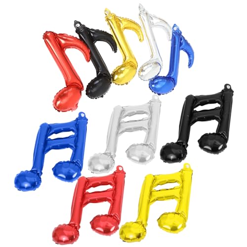 Toyvian 10 Stück Teiliges Musiknoten Folienballon Metallic Vielseitig Einsetzbar für Geburtstagsfeier And Roll Partydekoration Einfache Befüllung mit Luft oder Helium Auffälliges Design Toyvian 10 Stück Teiliges Musiknoten Folienballon Metallic Vielseitig Einsetzbar für Geburtstagsfeier And Roll Partydekoration Einfache Befüllung mit Luft oder Helium Auffälliges Design von Toyvian