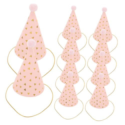 Toyvian 10 Stück Teiliges Partyhüte mit Glitzer und Bommel Langlebige Geburtstagsmützen für Erwachsene und Elegant und Bequem Geburtstagszubehör für und Kostümparty von Toyvian