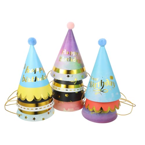 Toyvian 10 Stück Teiliges für Kindergeburtstag Leichte Papierpartyhüte Bunten Farben Komfortabel Schmutzabweisend Passende für Jungen und Mädchen Bunte Zufällige Zufällige Farbe von Toyvian