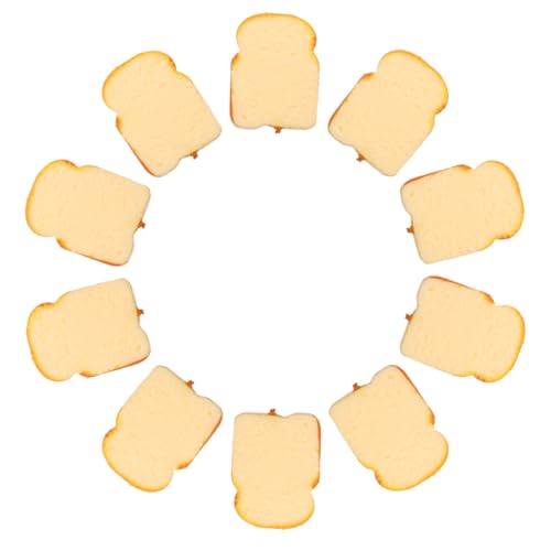 Toyvian 10 Stück Teiliges Realistische Toastscheiben Dekoration aus Hochwertigem Kunstmaterial Detailgetreu Gefertigt für Party Deko und Küchen oder Bäckerei Display Ornament Toyvian 10 Stück Teiliges Realistische Toastscheiben Dekoration aus Hochwertigem Kunstmaterial Detailgetreu Gefertigt für Party Deko und Küchen oder Bäckerei Display Ornament von Toyvian