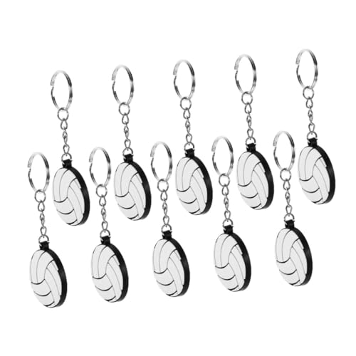 Toyvian 10 Stück Teiliges Volleyball Schlüsselanhänger Kleine Sportschlüsselanhänger Taschenanhänger Dekorativ und Vielseitig für Rucksack Handtasche und Partydeko von Toyvian