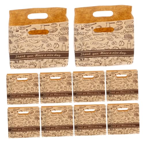 Toyvian 10 Stück Zubehör für Puppenhäuser puppenhaus küchenzubehör Puppenhaus Verpackungstaschen Puppenhaus Backwaren Miniaturpapierbeutel Backtüten für Puppenhaus Mini-Papiertüten von Toyvian
