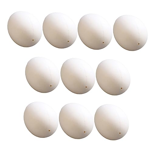 Toyvian 10 Stück bemalte Eier Kind Dekorateur basteln für ostern basteln zu ostern geldschrank easter eggs easter present mockin Partydekorationen osterschmuck selber machen Plastik Weiß von Toyvian