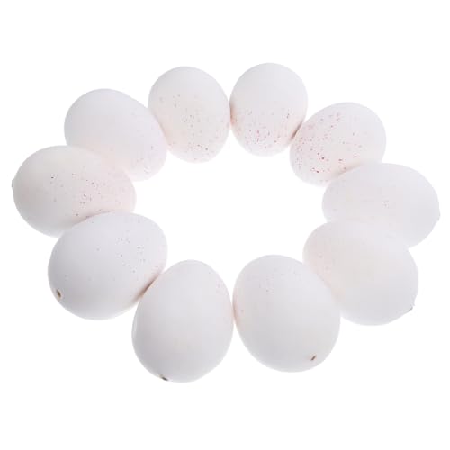 Toyvian 10 Stück nachgeahmte Eier Activity für aktivity für Natürliche Eier Form kunststoffeier Dekoration Eier schmücken Hühnerei personalisiertes Bemalen von Eiern Schaum von Toyvian