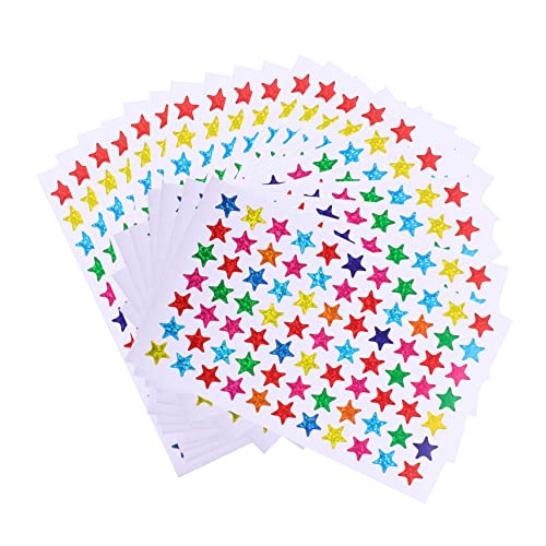 Toyvian 100 Blatt Belohnungsaufkleber Für Kinder Handkontoaufkleber Sternpapier Bastelaufkleber Selbstklebende Tagebuchaufkleber von Toyvian