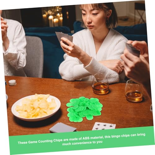 Toyvian 100 Stück Bingo Chips Zählsteine Spielsteine in Grün Langlebige Zählchips für Bingo Party Zubehör und Pokerabend Praktische Marker für Brettspiele und Glücksspiel von Toyvian