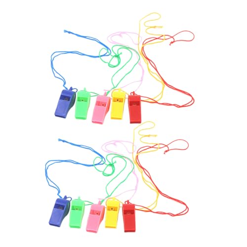 Toyvian 100 Stück Bunte Trillerpfeifen für Sport und Schiedsrichterpfeife Vielseitig Einsetzbar für Wettkämpfe Schule Camping Fußballfans Praktische und Laute Kunststoffpfeifen von Toyvian