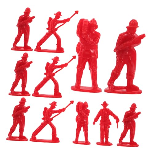 Toyvian 100 Stück Feuerwehrmann-Modell-Dekorationen Feuerwehrmann-Figuren Für Kinder Fantasievolles Spielset Feuerwehrmann-kuchenaufsätze Für Das Home Office von Toyvian
