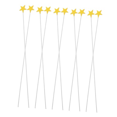 Toyvian 100 Stück Gelbe EVA Stern Cake Topper Weiche Schaumstoff Sterne Vielseitige Tortendeko für Geburtstag Hochzeit Party Einfach Einzufügen Wiederverwendbar Kreative Kuchenverzierung von Toyvian