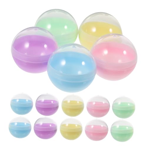 Toyvian 100 Stück Halbtransparente Macaron farbene Kunststoffkugeln Rundbehälter zum Befüllen für Greifautomaten DIY Kapselspielzeug Vielseitige Aufbewahrung für Basteln Toyvian 100 Stück Halbtransparente Macaron farbene Kunststoffkugeln Rundbehälter zum Befüllen für Greifautomaten DIY Kapselspielzeug Vielseitige Aufbewahrung für Basteln von Toyvian
