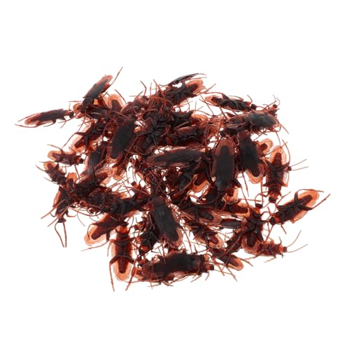 Toyvian 100 Stück Halloween Party Scherzartikel Realistische Kakerlaken Material Lebensecht Simulation für April Fools und Gruselige Dekoration von Toyvian