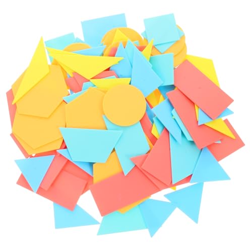 Toyvian 100 Stück Hilfsmittel Für Den Geometrieunterricht Geoboards Würfel Zeichenschablonen Für Elementare Mathe-Spiele Von Vorschulkinder Studenten Kreis Abs von Toyvian