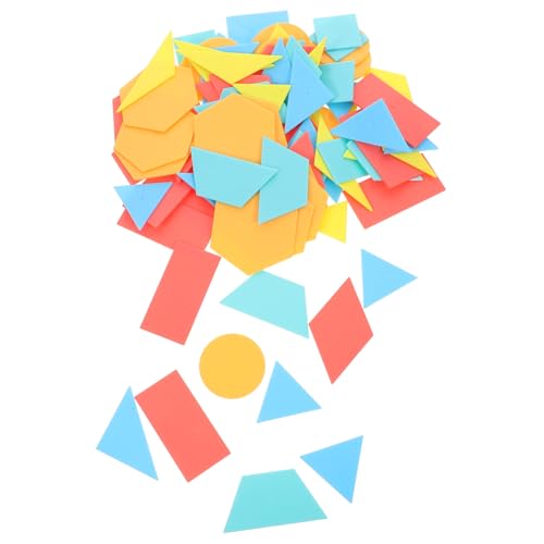 Toyvian 100 Stück Hilfsmittel für den Geometrieunterricht Geoboards Puzzle geometrische Formen lernspielzeug Formerkennungsspielzeug für die Schule Geometrisches Lernen für von Toyvian