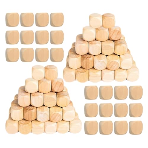 Toyvian 100 Stück Holzwürfel Unbemalte Würfel für DIY Bastelprojekte und Brettspiel Zubehör für Kreatives Gestalten und Lernen Toyvian 100 Stück Holzwürfel Unbemalte Würfel für DIY Bastelprojekte und Brettspiel Zubehör für Kreatives Gestalten und Lernen von Toyvian