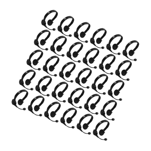Toyvian 100 Stück Kreatives kleines gelbes Enten-Headset Miniatur Puppe für kinderspielzeug детские игрушки Toys Headset-Ornament Gefälschter Kopfhörer Plastik Black von Toyvian